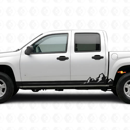 Strisce Adesive a Vinile a Montagne per Porta e Minigonne per Chevrolet Colorado 1ª Gen 2004-2012_1