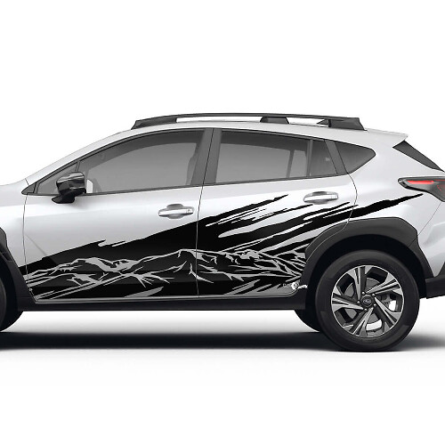 Adesivo Vinil Paesaggio Montagne Splash per Porte Laterali per Subaru