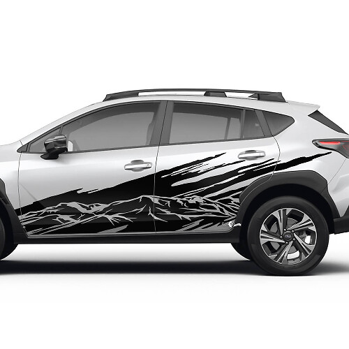 Porte laterali Montagne del paesaggio SPLASH VINYL DECAL - Suba universale adesivo grafico
