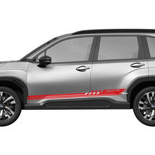 Porte laterali Strisce a scacchi Decal in vinile - adesivo grafico universale Suba Forester
 3