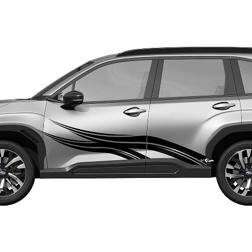 Porte laterali Decal di vinile tribale - adesivo grafico universale Suba Forester
