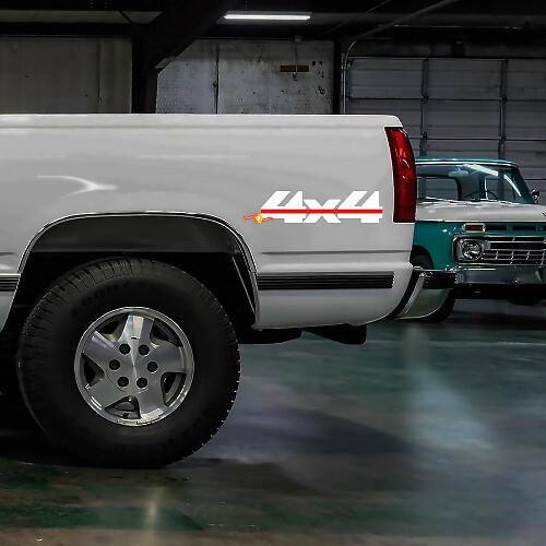 Chevrolet GMC Silverado Sierra Z71 4x4 K1500 Coppia di decalcomanie da letto
