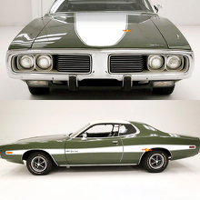 Kit Adesivi Vinile per Strisce Cofano e Laterali Accent per Dodge Charger 1973-74_2