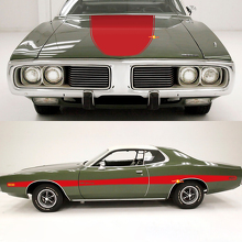 Kit Adesivi Vinile per Strisce Cofano e Laterali Accent per Dodge Charger 1973-74_3