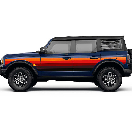 Adesivo in Vinile con Strisce Retrò Vintage per Porta Laterale per Ford Bronco