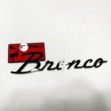 Bronco Outer Banks Fender Badges Emblema Tailgate Emblema 3D Red vs Black
 3