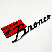 Bronco Outer Banks Fender Badges Emblema Tailgate Emblema 3D Red vs Black
 5