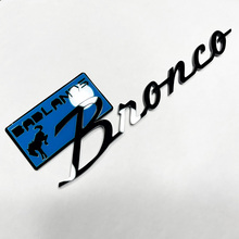 Bronco Badlands Fender Badges Emblema del portellone emblema 3D Black Vs Blue
 2