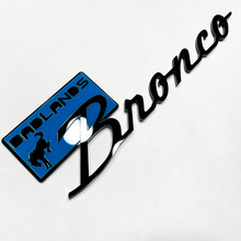 Bronco Badlands Fender Badges Emblema del portellone emblema 3D Black Vs Blue
 3