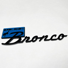 Bronco Badlands Fender Badges Emblema del portellone emblema 3D Black Vs Blue
 4