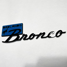 Bronco Badlands Fender Badges Emblema del portellone emblema 3D Black Vs Blue
 5