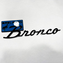 Bronco Badlands Fender Badges Emblema del portellone emblema 3D Black Vs Blue
 6