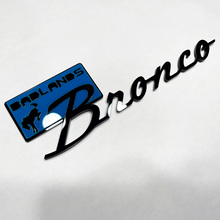 Bronco Badlands Fender Badges Emblema del portellone emblema 3D Black Vs Blue
 7