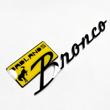 Bronco Badlands Fender Badges Emblema del portellone emblema 3D Black Vs Yellow
 5