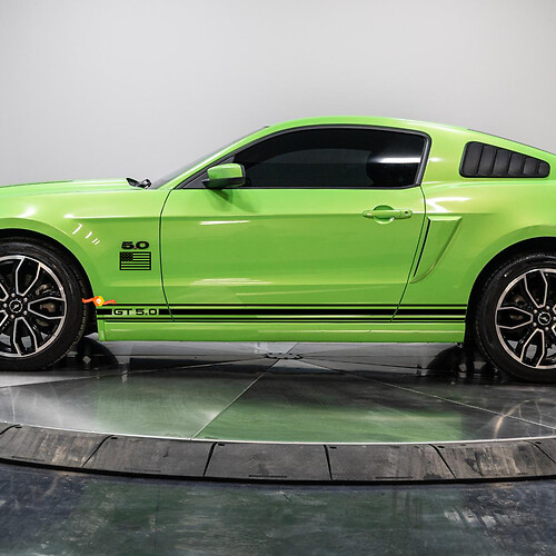 Adesivo in Vinile a Strisce Laterali Stile GT 5.0 per Musclecar Modello Musclecar