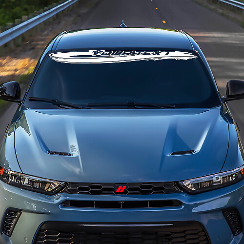 Adesivo in Vinile per Parabrezza con Lettere Personalizzate Stile Onda per Dodge Hornet