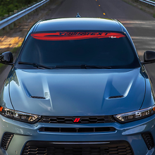 Adesivo in Vinile per Parabrezza con Lettere Personalizzate Stile Onda per Dodge Hornet_3