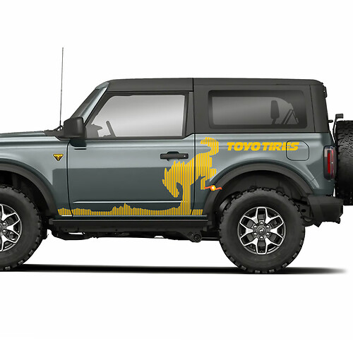 Bronco Badlands Hood e Side Decal Vinil Stripe per Ford Bronco
