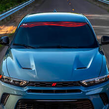 Adesivo per decalcomania di bandiera a strisce per parabrezza Wave - Grafica in vinile personalizzata adatta a Dodge Hornet
 3