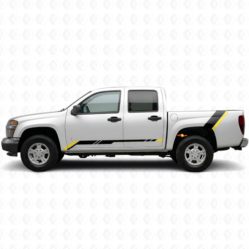 Strisce in Vinile Accentuate per Portiera e Fianco del Cassone per Chevrolet Colorado 1ª Generazione 2004-2012