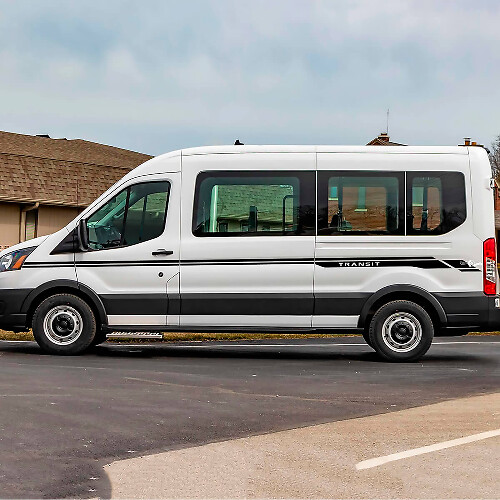 Decalcomanie a strisce laterali in vinile Ford Transit
