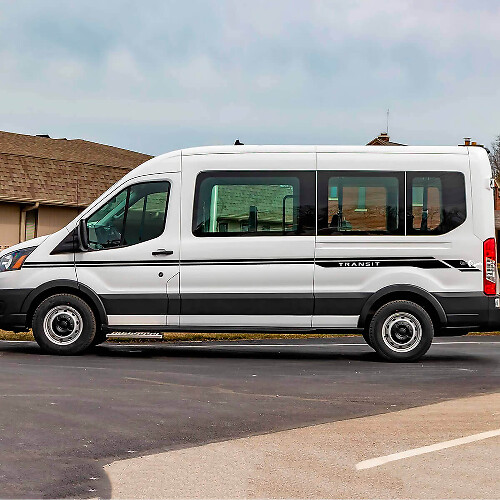 Adesivi in vinile a strisce laterali Transit Letter Line 3 per Ford Transit