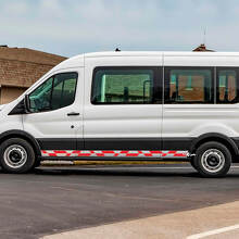Decalcomanie a scacchi a scacchi in vinile Ford Transit
 3