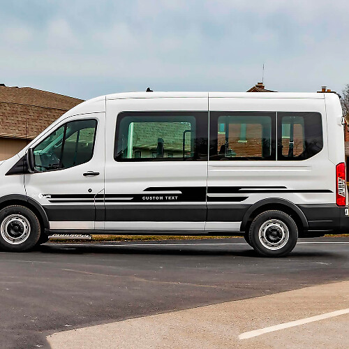 Testo Ford Transit Testo personalizzato Striple laterali in vinile

