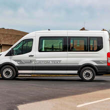 Adesivi in vinile personalizzati a strisce laterali 2 per Ford Transit 2