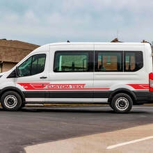 Adesivi in vinile personalizzati a strisce laterali 2 per Ford Transit 3