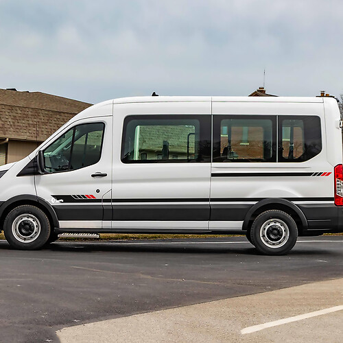 Ford Transit Racing Graphics Vinil Stripes Decals Adesivi
