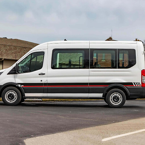 Grafiche Adesive in Vinile Strisce Laterali da Corsa 2 per Ford Transit 1