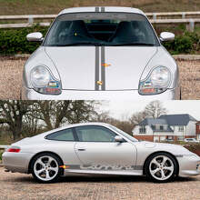 Kit Adesivi Strisce Carrera Retro Cofano Laterale Parabrezza Per Porsche 911 2