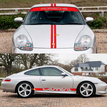 Kit Adesivi Strisce Carrera Retro Cofano Laterale Parabrezza Per Porsche 911 3