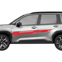Adesivi in vinile per modanature sottoporta con strisce racing 5 pezzi per Subaru 3