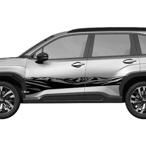 Montagne Portiere Laterali Minigonne Strisce Racing Adesivo in Vinile per Subaru