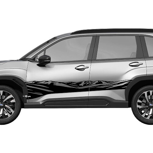 Montagne Porte laterali Pannello Roccipisti Stripes Decal in vinile - adesivo grafico Universal Fit suba 4
