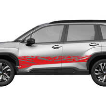 Montagne Portiere Laterali Minigonne Strisce Racing Adesivo in Vinile per Subaru 3