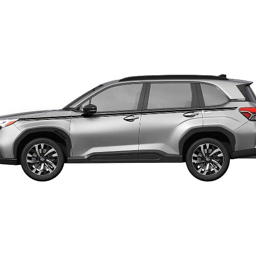 Kit di Adesivi in Vinile con Doppie Strisce Sottili Laterali per Subaru Forester_1