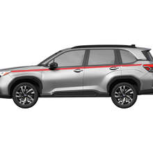 Kit di Adesivi in Vinile con Doppie Strisce Sottili Laterali per Subaru Forester_3