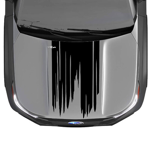 Adesivo in Vinile Cofano Stile Grange per Subaru Forester_1