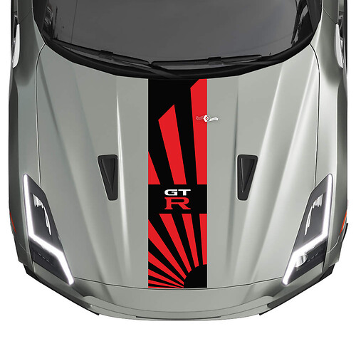 Kit decalcomania di cassa JDM Stripes per Nissan GT-R 2
