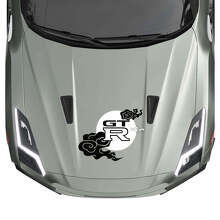 Adesivo in Vinile per Cofano Stile JDM Sole e Nuvole per Nissan GT-R_2