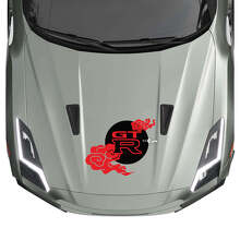 Adesivo in Vinile per Cofano Stile JDM Sole e Nuvole per Nissan GT-R_3
