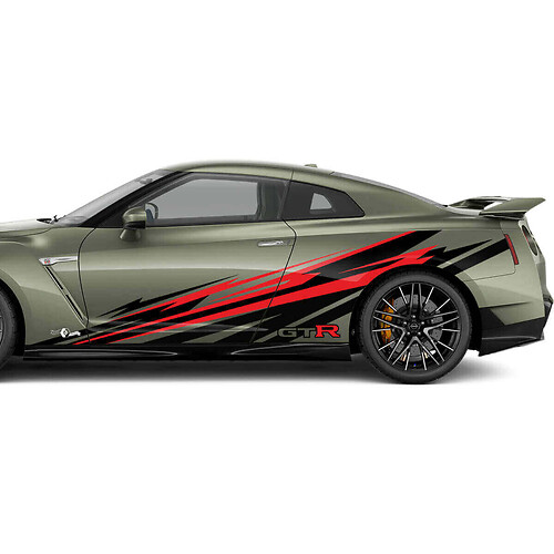 Kit di decalcomania grafica delle porte laterali per Nissan GT-R

