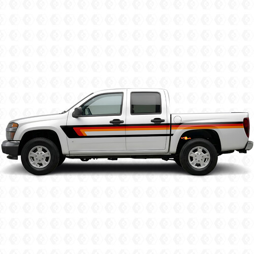 Strisce in Vinile Retro per la Linea Superiore delle Porte e del Letto per Chevrolet Colorado 1ª Gen 2004-2012