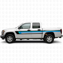 Strisce in Vinile Retro per la Linea Superiore delle Porte e del Letto per Chevrolet Colorado 1ª Gen 2004-2012_2