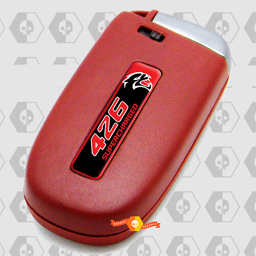 2x 426 Hellcat Supercharged Hellcat Challenger/Caricatore/Durango FOB Inlays Emblem Decal 2
