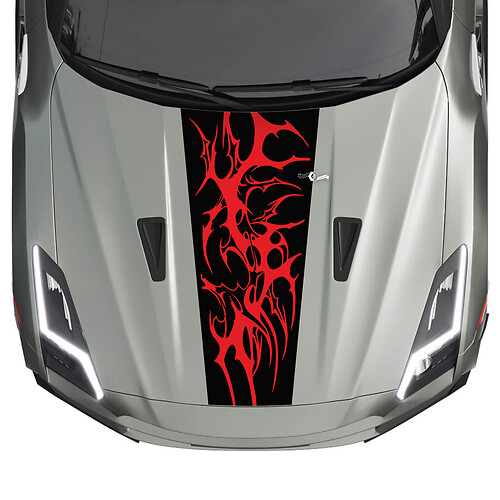 Kit decalcomanie per le strisce grafica del cofano per Nissan GT-R 2 Color
