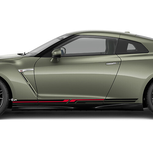 Pannello laterale Pannello di bilanciere Kit di decalcomania grafica per Nissan GT-R 2 Colori
